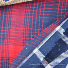 Doppelseitiges rot und dunkelblau kariertes Hemd aus 100% Baumwolle